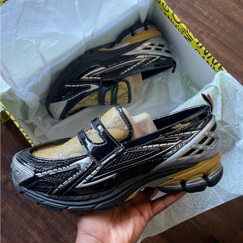 GANNI New Balance 1906L Snakeskin Metallic Loafer Sneakers-women’s 8.5 NIB